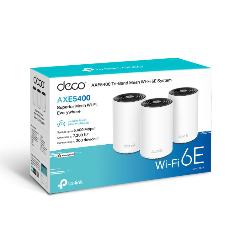 TP-Link Deco XE75 AXE5400 Tri-Band Mesh Wi-Fi 6E System (3-Pack)