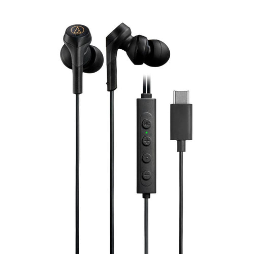 Audio-Technica ATH-CKS330NC In-Ear Headphones with Noise Cancelling and USB Type-C Connector (Black)