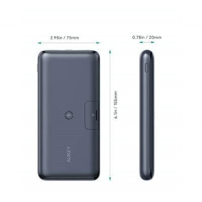 Aukey PB-WL03S 20000mAh PD22.5W PD Wireless Powerbank (Black)