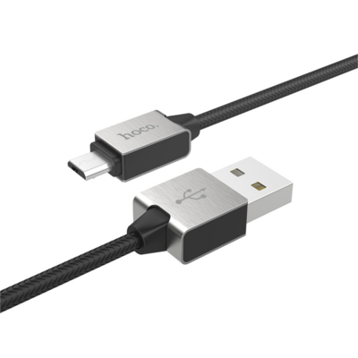 Hoco U46 Silicone USB A to Type-C USB2.0 2.1A Cable 1M Black