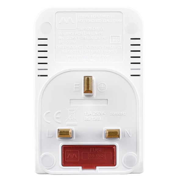 MasterPlug MSWRG3-MPA Switched Surge Adaptor