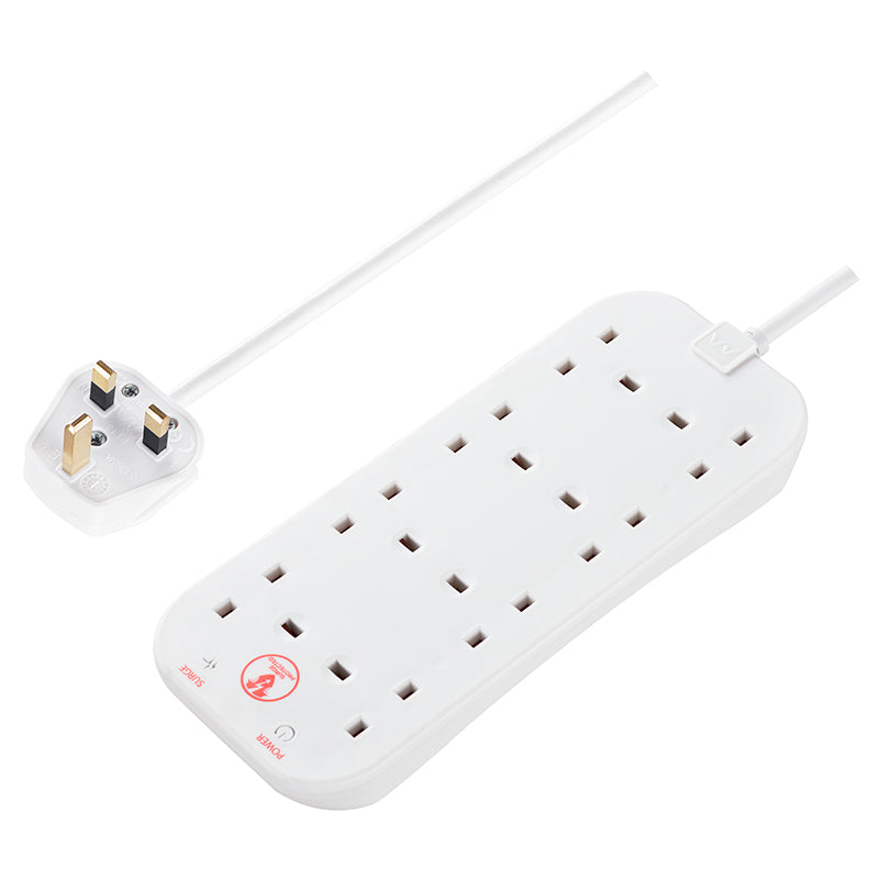Masterplug SRG82N-MPA 8 Socket Surge Extension 2M (White)