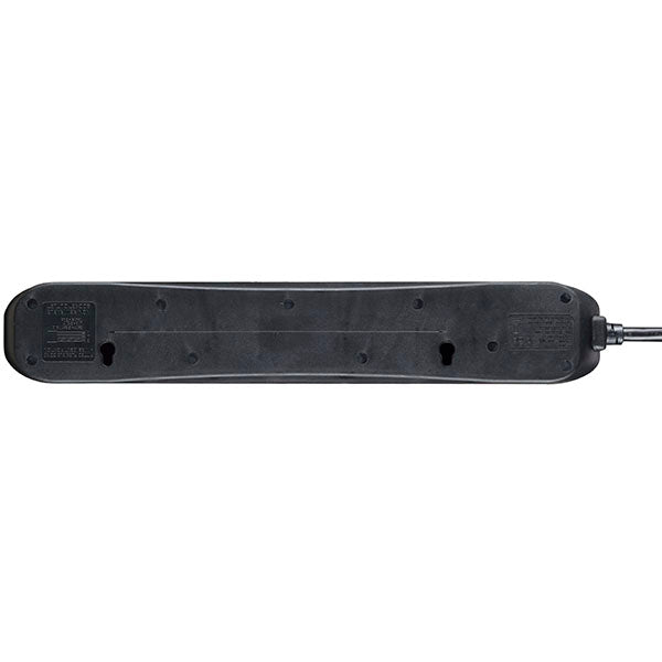 MasterPlug 2M 4 Socket Individual Switched w LED indicator Black (SWC42NB-MPA)