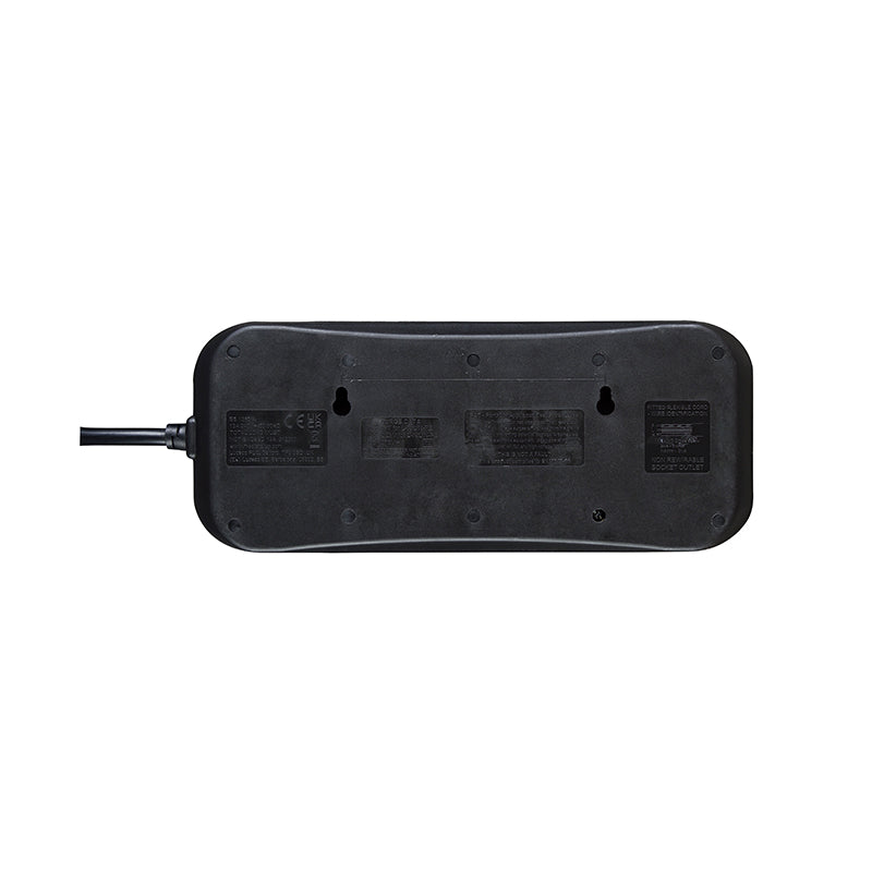 Masterplug SRG82NB-MPA 8 Socket Surge Extension 2M ( Black)
