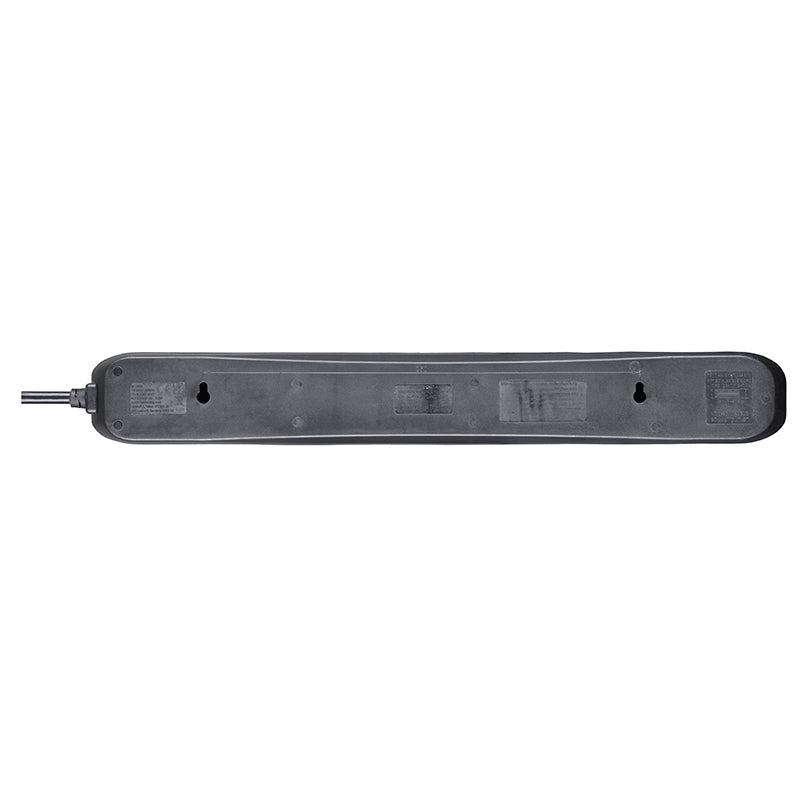 Masterplug SRGUAC2262NB 6 Socket + Type-C PD22W Surge Extension 2M (Black)