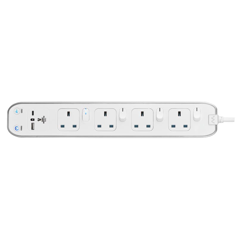Masterplug SWSRGUAC2042PW 4G 2M USB Type-C PD20W Extension with switch
