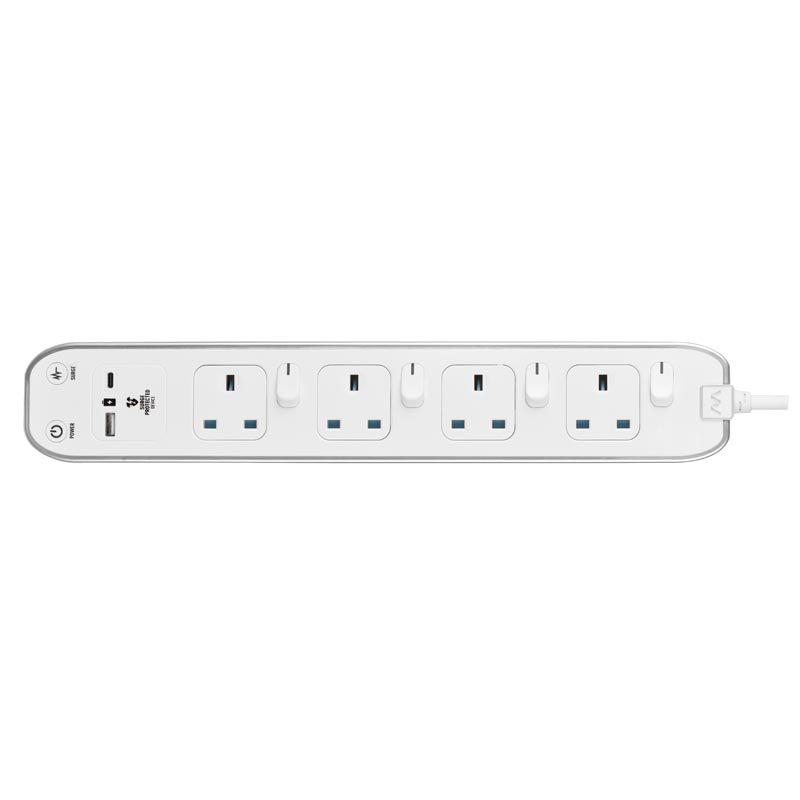 Masterplug SWSRGUAC2042PW 4G 2M USB Type-C PD20W Extension with switch
