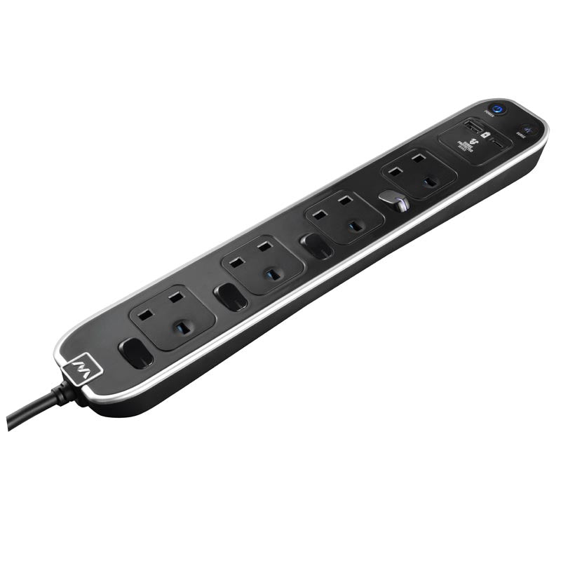 Masterplug SWSRGUAC2043PB-SH 4G 3M USB Type-C PD20W Extension with switch