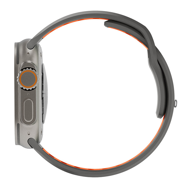 N.Brandz N-SB249-GO/Sport Apple Watch 1-10/SE Band 2 49/46/45/44/42mm (Grey Orange)