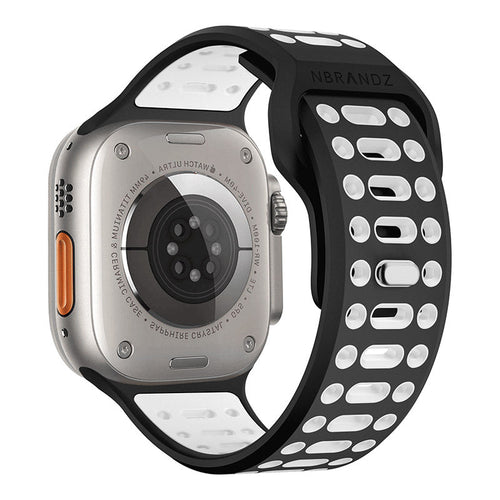N.Brandz N-SB249-BW/Sport Apple Watch 1-10/SE Band 2 49/46/45/44/42mm (Black White)
