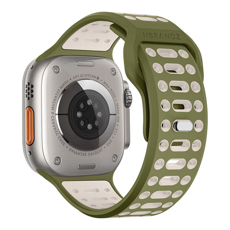 N.Brandz N-SB249-OS/Sport Apple Watch 1-10/SE Band 2 49/46/45/44/42mm (Olive Starlight)