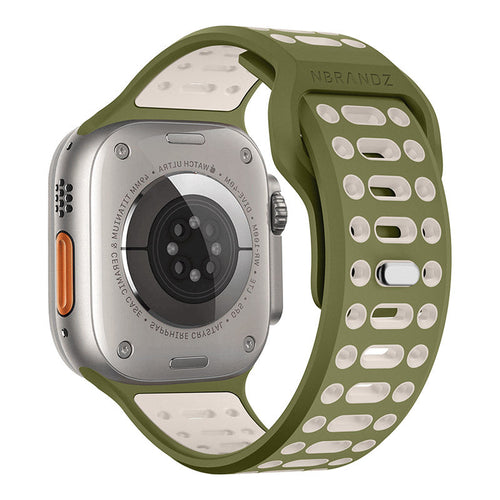 N.Brandz N-SB249-OS/Sport Apple Watch 1-10/SE Band 2 49/46/45/44/42mm (Olive Starlight)