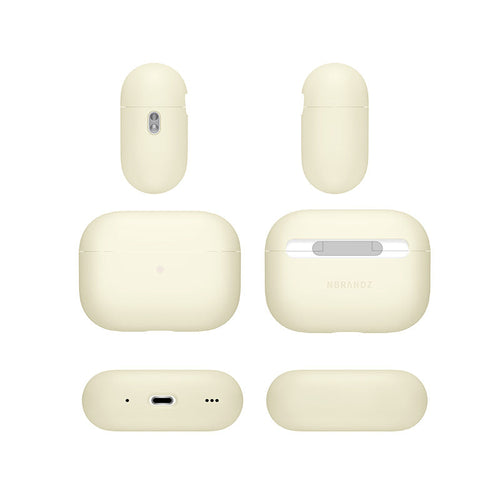 N.Brandz N-AP-Lisi-Airpod Pro2-CR Liquid Silicone Dual Layer Hybrid Case (Cream)