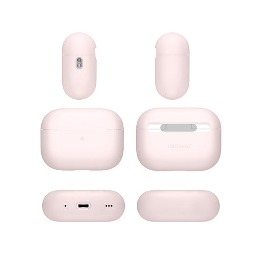 N.Brandz N-AP-Lisi-Airpod Pro2-PK Liquid Silicone Dual Layer Hybrid Case (Pink)