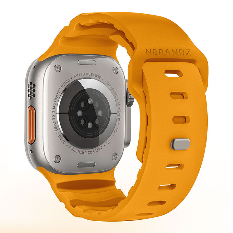 N.Brandz N-SBPro-49-YL Sport Band Pro for Apple Watch 49/46/45/44/42mm Series Ultra, 1-10/SE (Yellow)