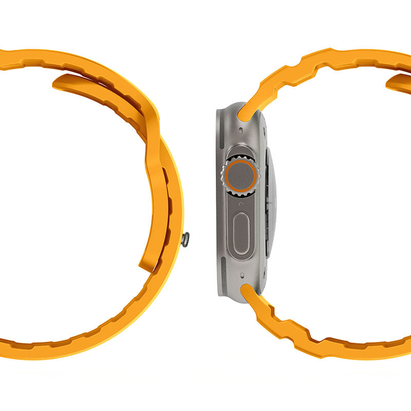 N.Brandz N-SBPro-49-YL Sport Band Pro for Apple Watch 49/46/45/44/42mm Series Ultra, 1-10/SE (Yellow)