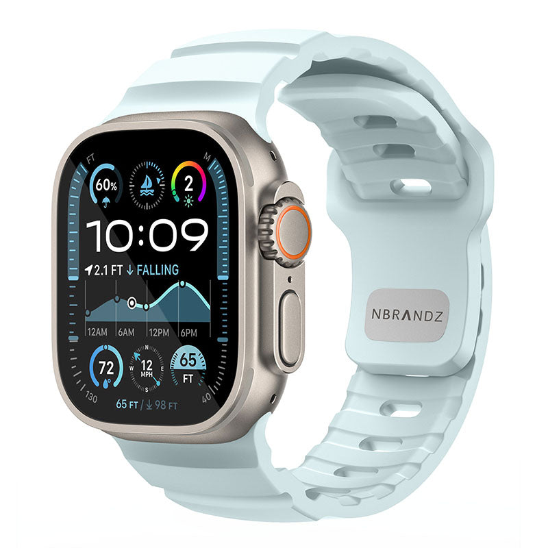 N.Brandz N-SBPro-49-IB Sport Band Pro for Apple Watch 49/46/45/44/42mm Series Ultra, 1-10/SE (Ice Blue)