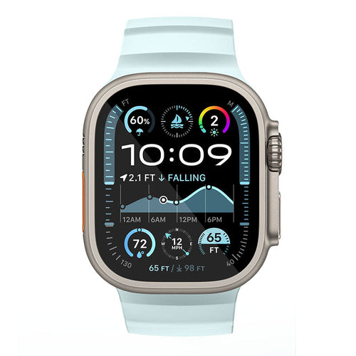 N.Brandz N-SBPro-49-IB Sport Band Pro for Apple Watch 49/46/45/44/42mm Series Ultra, 1-10/SE (Ice Blue)