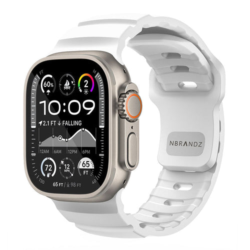 N.Brandz N-SBPro-49-LB Sport Band Pro for Apple Watch 49/46/45/44/42mm Series Ultra, 1-10/SE (Luminous Blue)