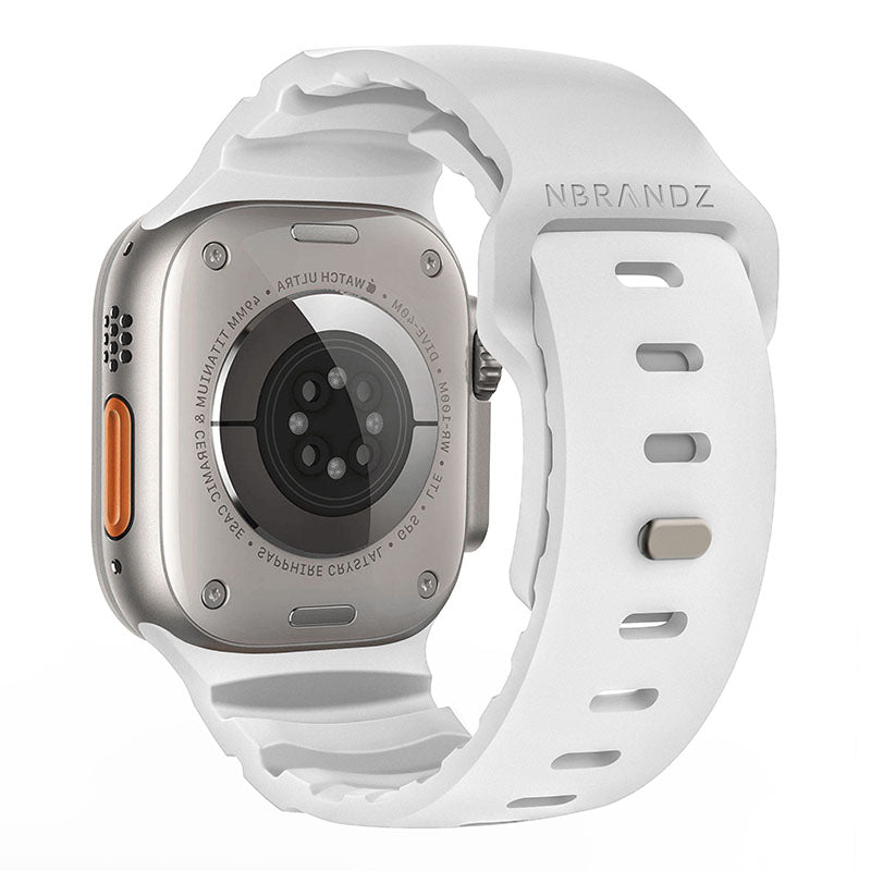 N.Brandz N-SBPro-49-LB Sport Band Pro for Apple Watch 49/46/45/44/42mm Series Ultra, 1-10/SE (Luminous Blue)