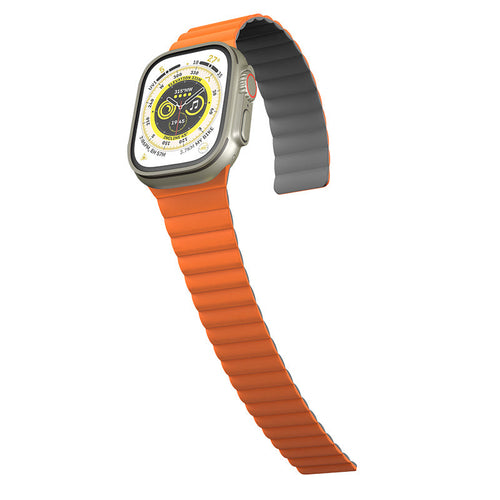 N.Brandz Urbanlife/N-WB49-LINKRE-OG/LINK 49mm/45mm/44mm/42mm Orange Grey Reversible Apple Watch Bands