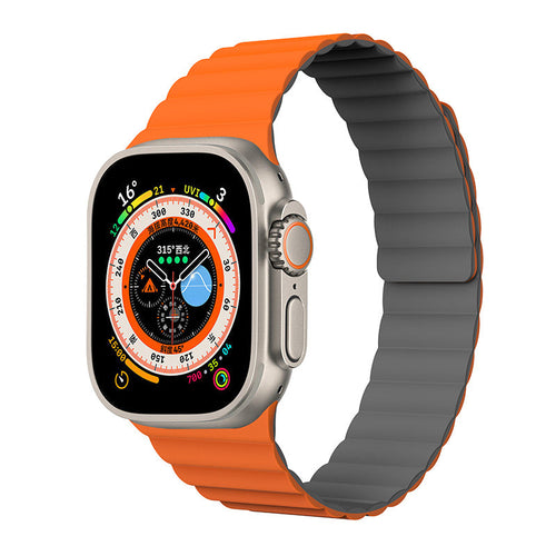 N.Brandz Urbanlife/N-WB49-LINKRE-OG/LINK 49mm/45mm/44mm/42mm Orange Grey Reversible Apple Watch Bands