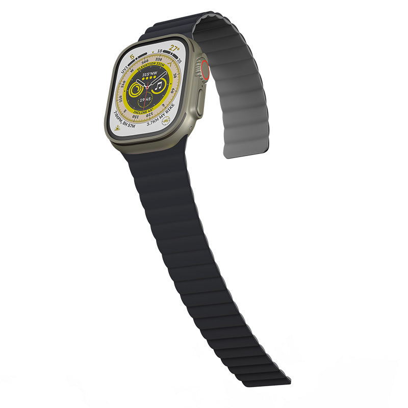 N.Brandz Urbanlife/N-WB49-LINKRE-MG/LINK 49mm/45mm/44mm/42mm-Midnight Grey Reversible Apple Watch Bands