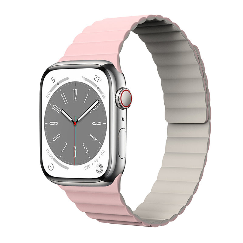 N.Brandz Urbanlife/N-WB41-LINKRE-PW/LINK 41mm/40mm/38mm-Pink White Reversible Apple Watch Bands