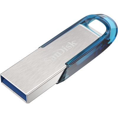 SanDisk Ultra Flair Flash Drive 128GB (Tropical Blue) USB 3.0 [SDCZ73-128G-G46B]
