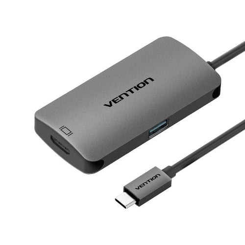 Vention CGIHA Type-C to HDMI+USB3.0 Adapter (Grey)