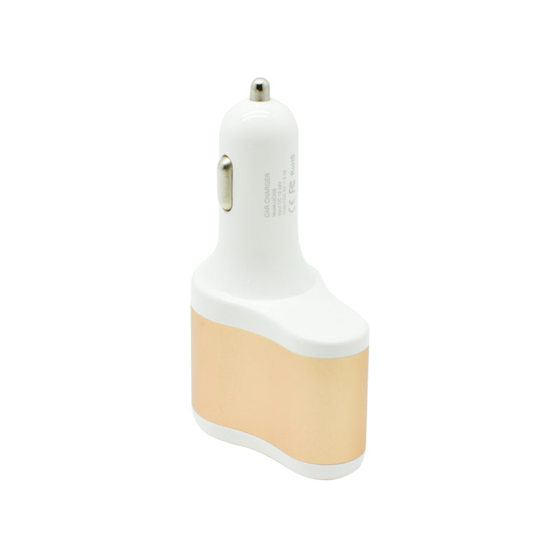 Hoco UC206 Dual-Output USB Car Charger With Lighter Wht
