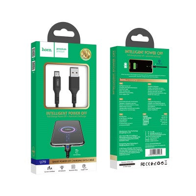 HOCO U79 Admirable Small Power Off Micro Charging Cable (Black)