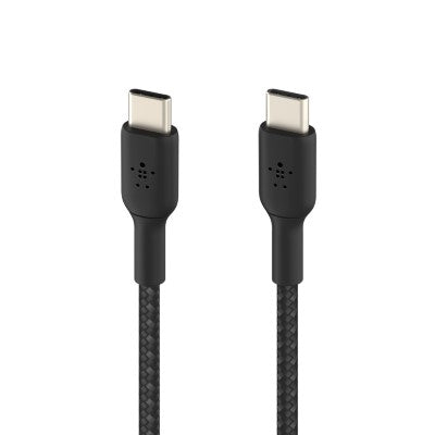 Belkin CAB004bt1MBK BoostCharge Braided USB-C to USB-C Cable (Black, 1M)