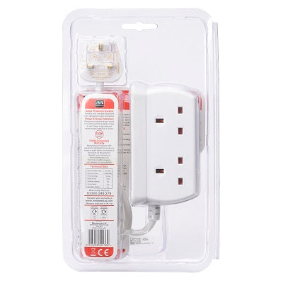 Masterplug SRGD42MW-MPA 13A 4 Socket Surged (Matt White)