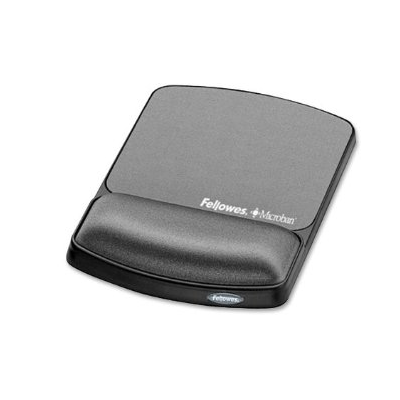 Fellowes F9175101 Mouse Pad with Wrist Microban (Grey)