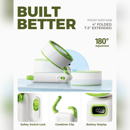 DiveBlues D6036-12PACK#2 Fanzy Handheld Fan Green