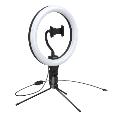 Baseus CRZB10-A01 Selfie LED Ring Light with Tripod & Holder