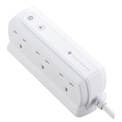 Masterplug SRGD62MW-MPA 13A 6 Socket Surged (Matt White)