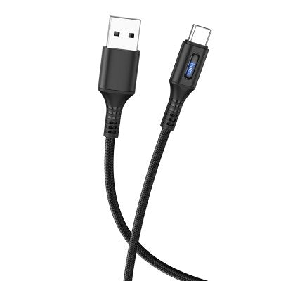 HOCO U79 Admirable Small Power Off Type-C USB Cable (Black)