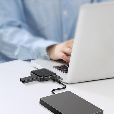 Baseus CAHUB-CW01 4-in-1 USB HUB (USB A to USB2.0*4) (Black)