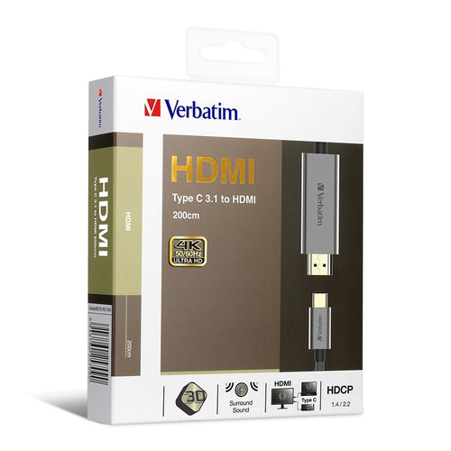 Verbatim VM65709 USB-C 3.1 to HDMI 4K Cable 200cm