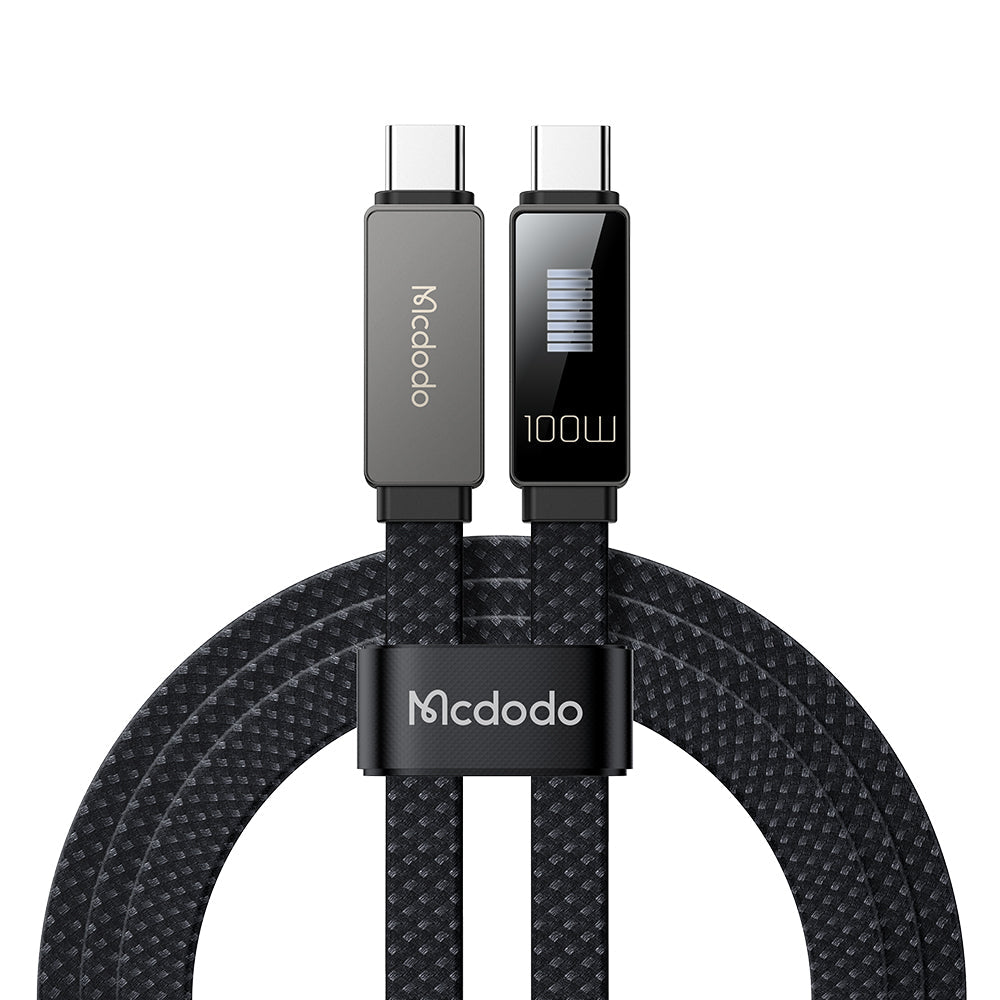 Mcdodo CA-4470 LED Rhythm PD100W C-C Data Cable (Black)