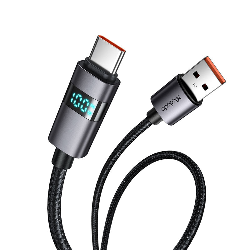 Mcdodo CA-6520 Horizontal LED Display 6A A-C Cable (Black)