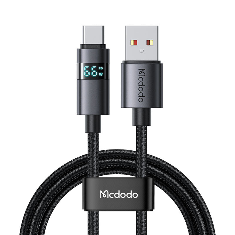 Mcdodo CA-6520 Horizontal LED Display 6A A-C Cable (Black)
