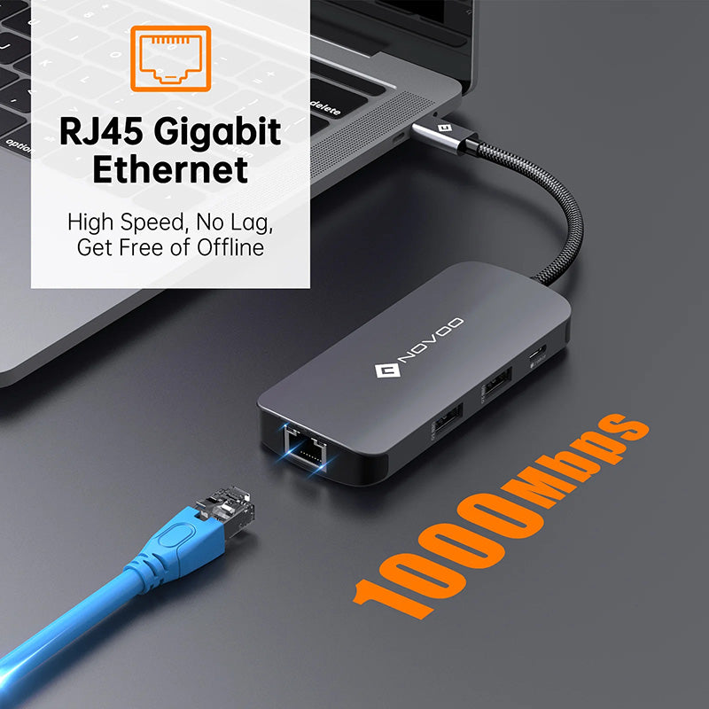 Omars Novoo R8 Pro 8-in-1 USB-C Hub