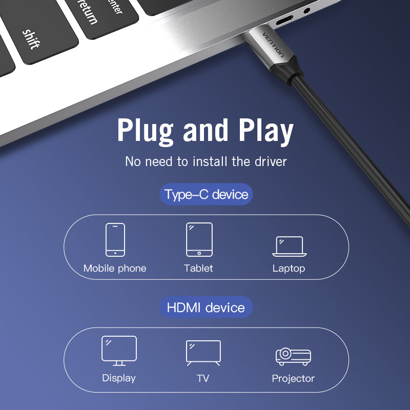 Vention CGSBH Type C to HDMI Cable 2M