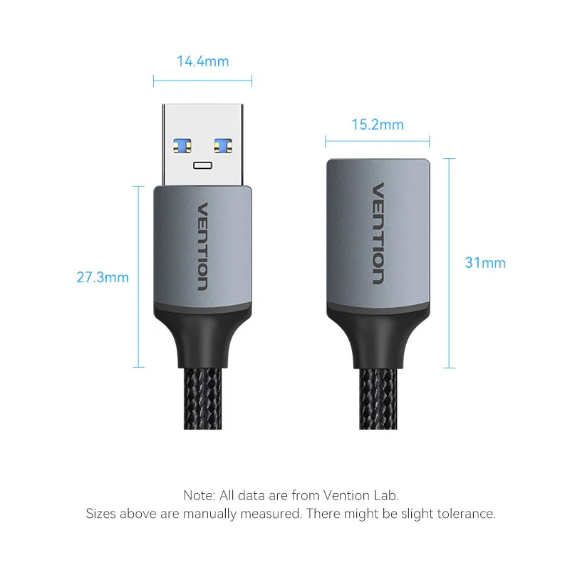 Vention CBLHF USB 3.0 Type A Male to Female Ext. Cable 1M