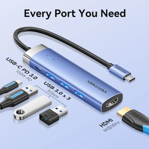 Vention TGESB 5in1 Type C Docking Station
