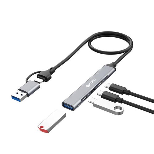 COTECi USB-C/A to USB-A 3.0 + 3 x USB-C Port Hub