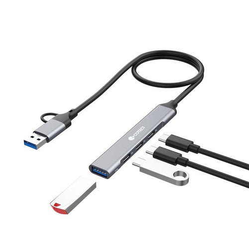 COTECi USB-C/A to USB-A 3.0 + 3 x USB-C Port Hub